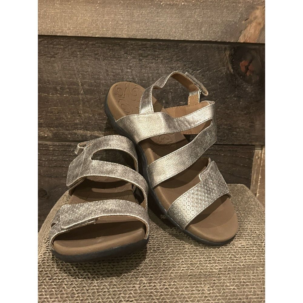 Rockport Women Ridge Asymetrical Sandals Metallic Gold Size 6‎